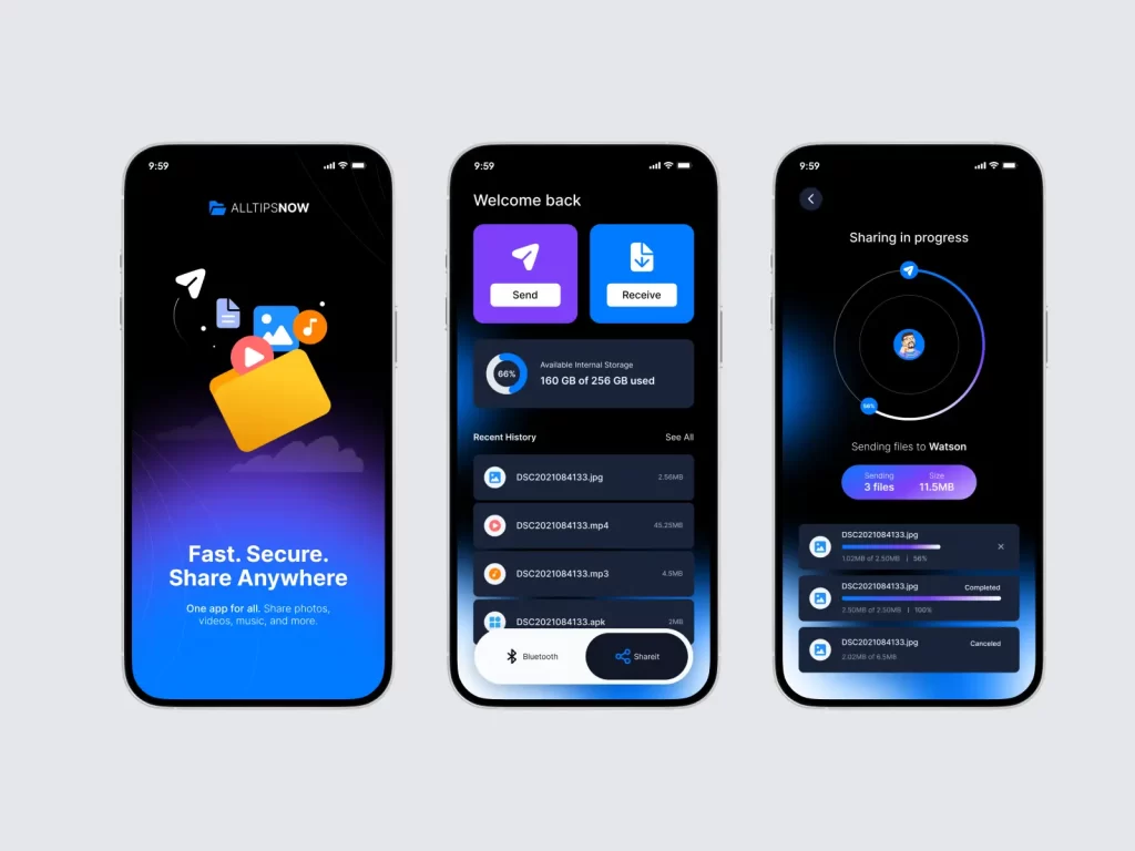 File Share App UI Design